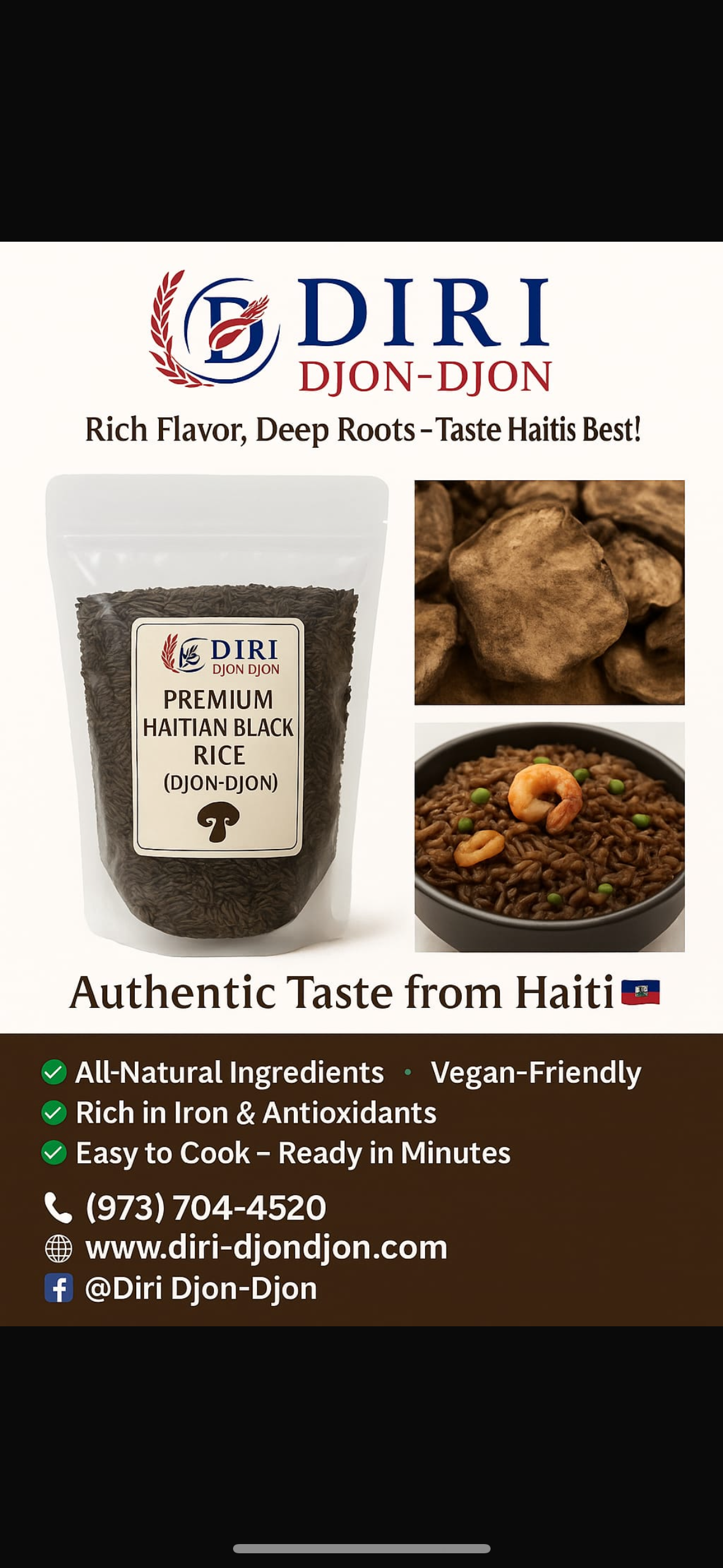 Diri DjonDjon | Haitian Mushroom Rice