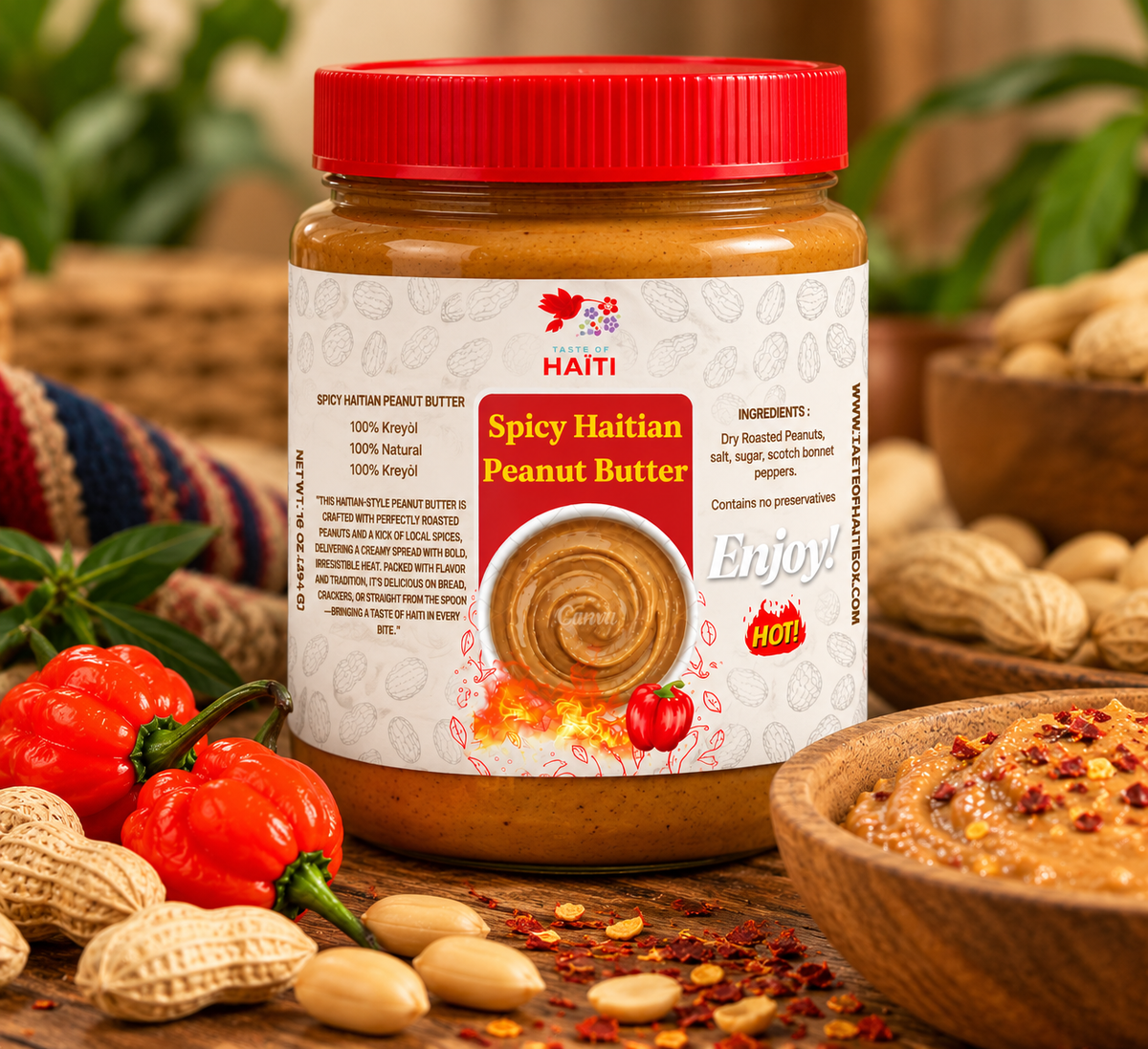 Spicy Peanut Butter (manba Ayisyen piké)