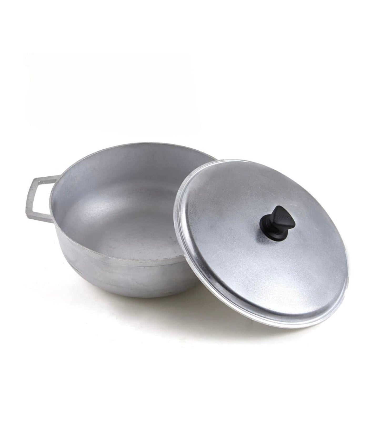 TOHB Mini Cast Aluminum Traditional Haitian Chodyè Set with Lid,Silver 0.5Qt